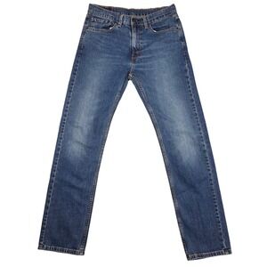 Levi Strauss Co 505 Mens Jeans Blue Denim Straight Fit Casual Distressed 32x34